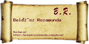 Belász Rozamunda névjegykártya